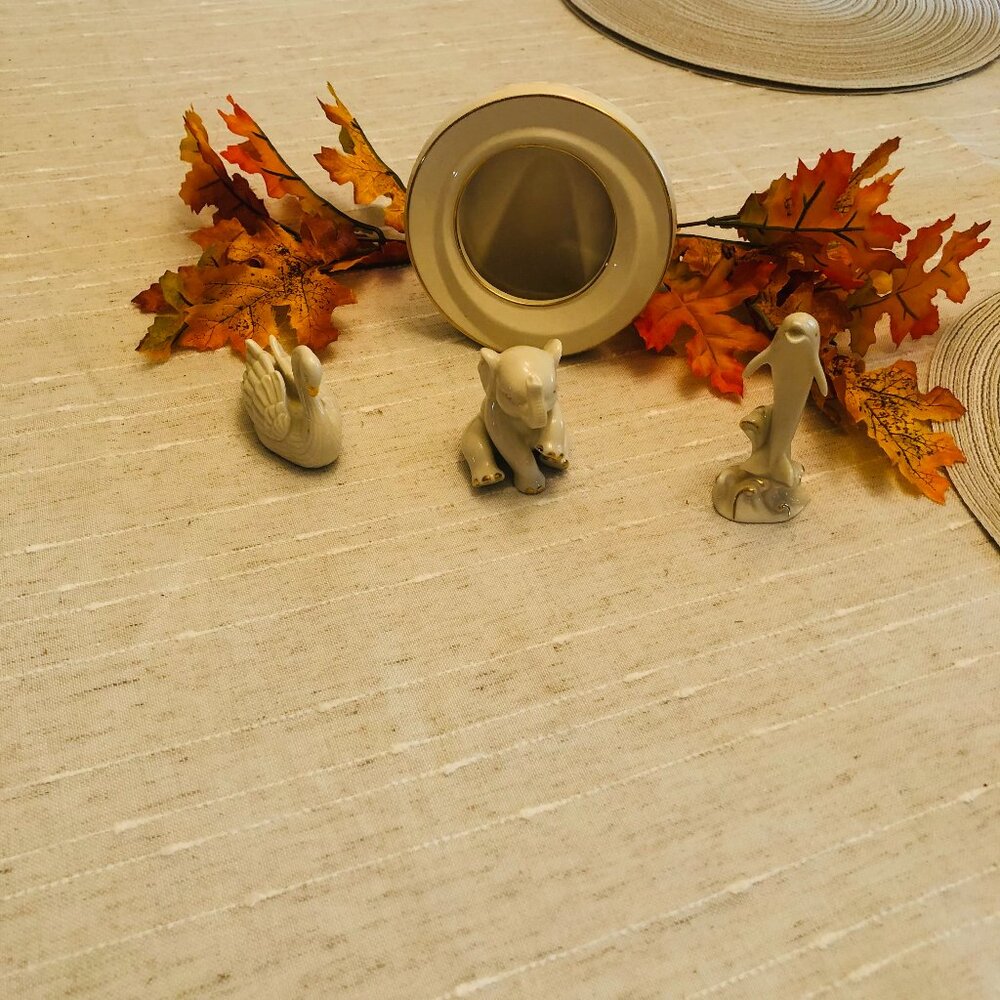 Lenox set: frame, swan, elephant and dolphin